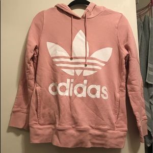 pink adidas hoodie sweat shirt
